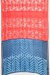 Chanderi Cotton Shibori Printed Red Saree