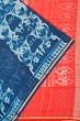 Chanderi Cotton Shibori Printed Blue Saree