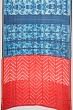 Chanderi Cotton Shibori Printed Blue Saree