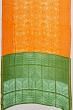 Chanderi Cotton Shibori Printed Orange Saree