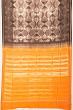 Chanderi Cotton Shibori Printed Brown Saree