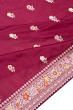 Banarasi Silk Butta Maroon Saree