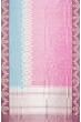 Banarasi Kora Organza Tissue Plain Pink And Sky Blue Saree