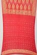 Banarai Georgette Bandhani Brocade Red Saree