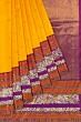 Kanchipuram Silk Butta Yellow Saree With French Knot Embroidery Border