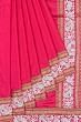 Parsi Gara X Banarasi Silk Dark Pink Saree