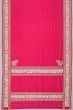 Parsi Gara X Banarasi Silk Dark Pink Saree