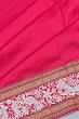 Parsi Gara X Banarasi Silk Dark Pink Saree