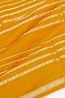 Chanderi Cotton Horizontal Lines Mustard Yellow Saree