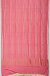 Chanderi Cotton Horizontal Lines Pink Saree