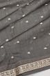 Chanderi Cotton Butta Grey Saree