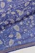 Chanderi Cotton Batik Printed Blue Saree