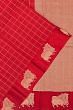 Banarasi Katan Silk Checks Red Saree