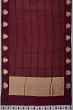 Banarasi Katan Silk Horizontal Lines Burgundy Saree