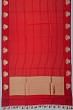 Banarasi Katan Silk Horizontal Lines Red Saree