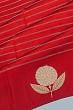 Banarasi Katan Silk Horizontal Lines Red Saree