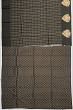 Banarasi Katan Silk Checks Black Saree