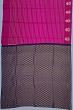 Banarasi Katan Silk Horizontal Lines Rani Pink Saree