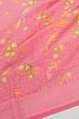 Chanderi Cotton Floral Printed Pink Saree