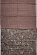 Tussar Geometrical Printed Grey And Brown Saree