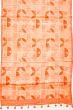 Tussar Floral Printed Pastel Orange Saree