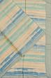 Tussar Horizontal Lines Pastel Blue Saree