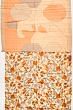 Tussar Geometrical Printed Cream And Orange Saree