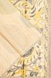 Tussar Geometrical Printed Beige And Grey Saree