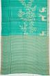 Tussar Printed Sea Green Saree