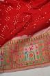 Banarasi Silk Bandhani Red Saree