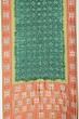 Banarasi Silk Bandhani Teal Green Saree