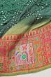 Banarasi Silk Bandhani Teal Green Saree