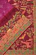 Banarasi Silk Bandhani Purple Saree