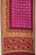 Banarasi Silk Bandhani Purple Saree