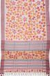 Tussar Floral Printed Grey Saree With Aari Embroidery Outlined