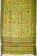 Tussar Floral Printed Green Saree With Aari Embroidery Outlined