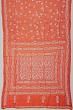 Tussar Kantha Embroidery Brick Red Saree