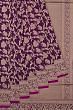 Banarasi Silk Shikargah Jaal Purple Saree