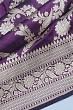 Banarasi Silk Jaal Purple Saree