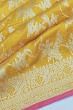 Banarasi Silk Jaal Yellow Saree