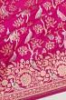 Banarasi Silk Jaal Rani Pink Saree