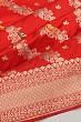 Banarasi Silk Leheriya Jaal Red Saree