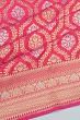 Banarasi Silk Jaal And Butta Pink Saree