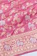 Banarasi Silk Jaal Pink Saree