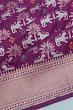 Banarasi Silk Brocade Purple Saree