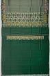 Banarasi Silk Brocade Dark Green Saree