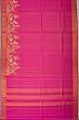 Kanchipuram Silk Checks Pink Saree With Embroidery