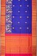 Kanchipuram Silk Butta Royal Blue Saree With Embroidery