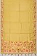 Kanchipuram Silk Tissue Jacquard Yellow Saree With Embroidery Border