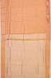 Kanchipuram Silk Tissue Jacquard Peach Saree With Embroidery Border